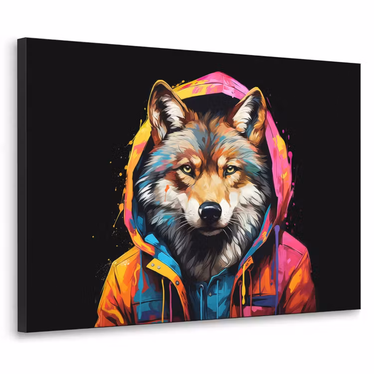 Art Frame - Graffiti - Wolf - Jas - Zwart — 1