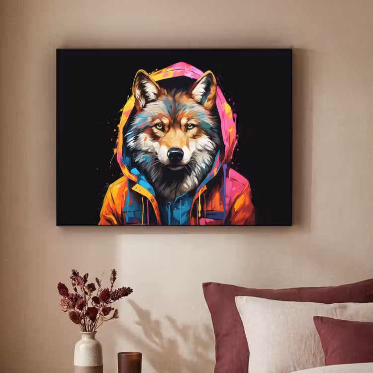 Art Frame - Graffiti - Wolf - Jas - Zwart — 3