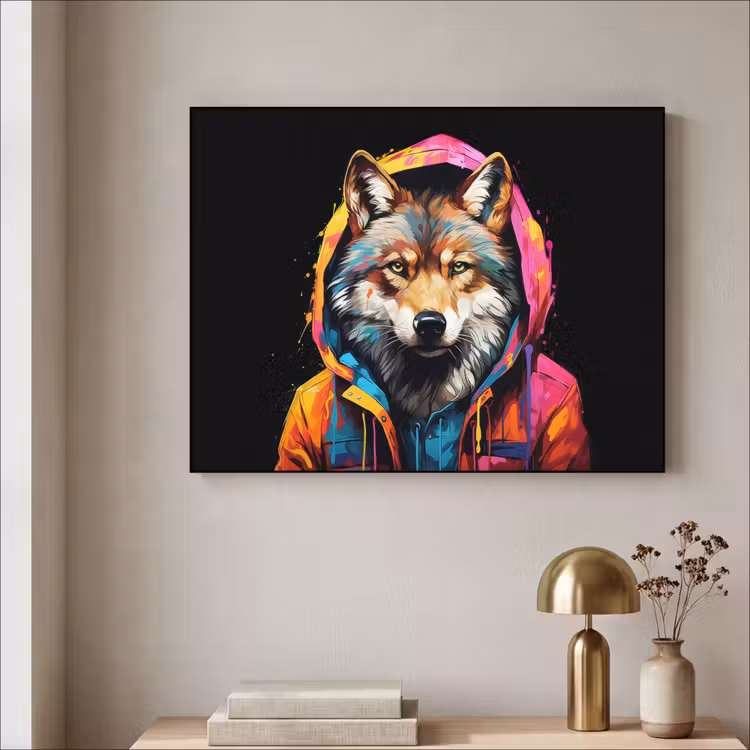 Art Frame - Graffiti - Wolf - Jas - Zwart — 5