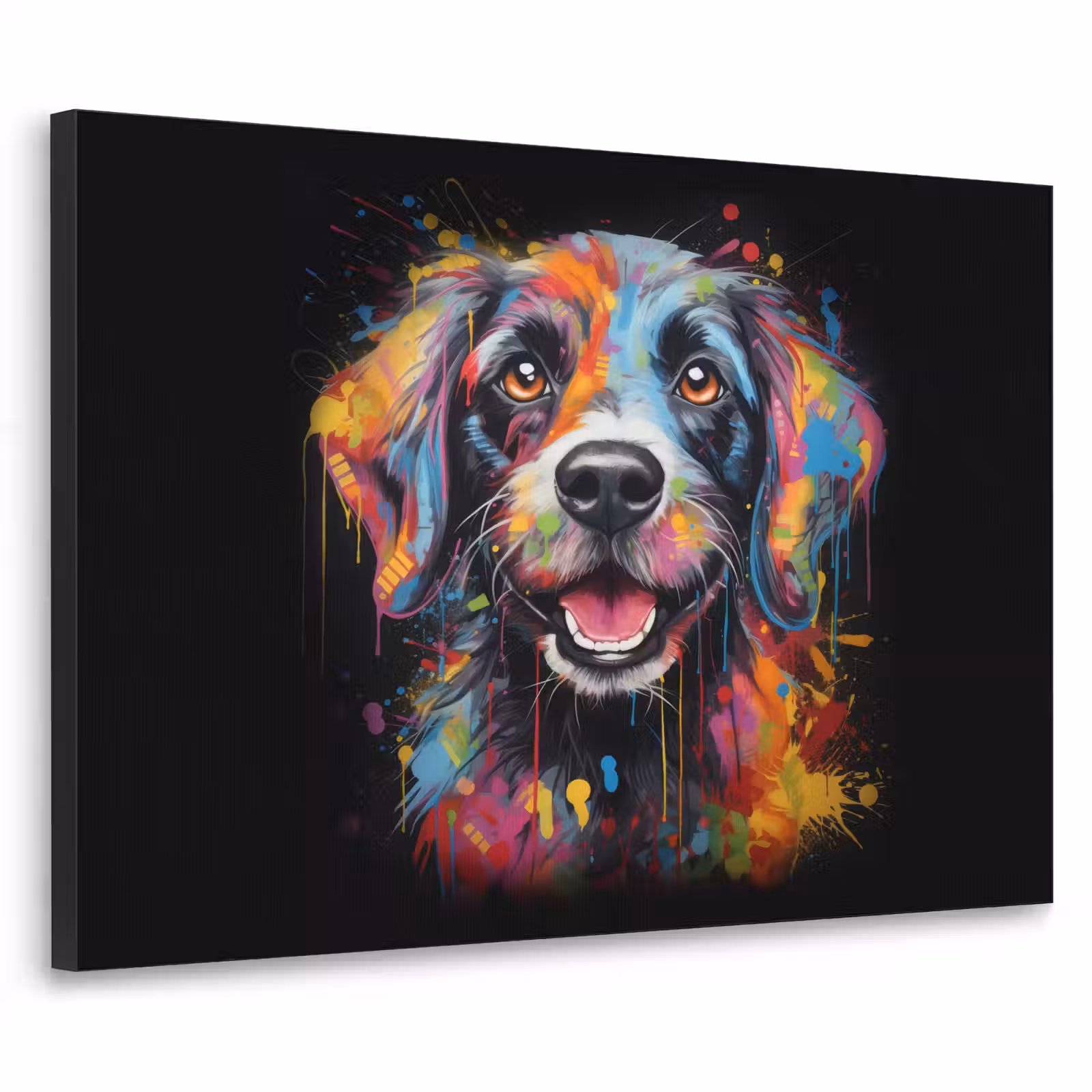 Art Frame - Graffiti - Hond - Zwart - Kleuren — 1