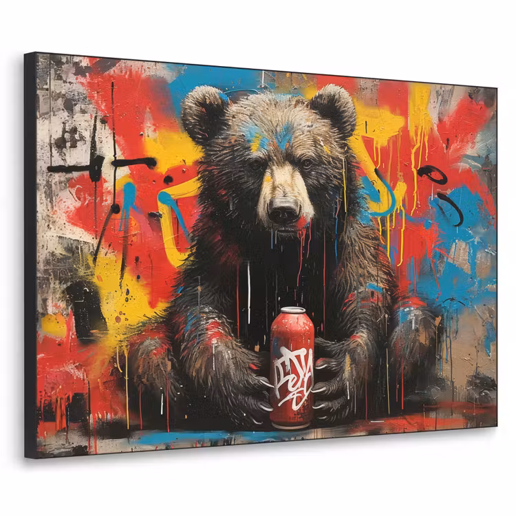 Art Frame - Graffiti - Beer - Dier - Muur - Street art — 1