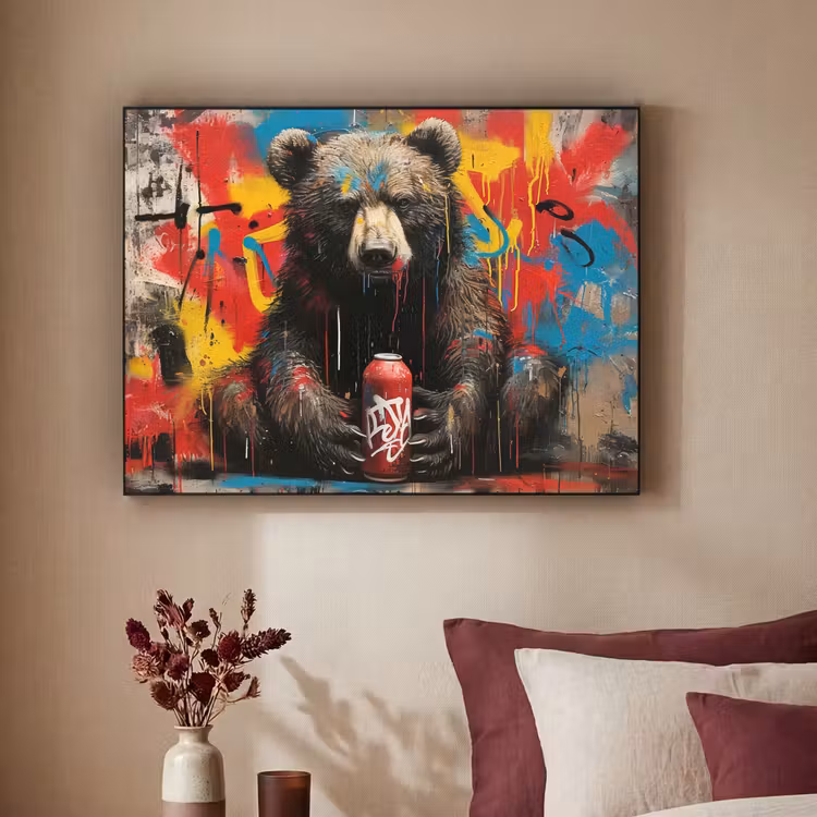 Art Frame - Graffiti - Beer - Dier - Muur - Street art — 3