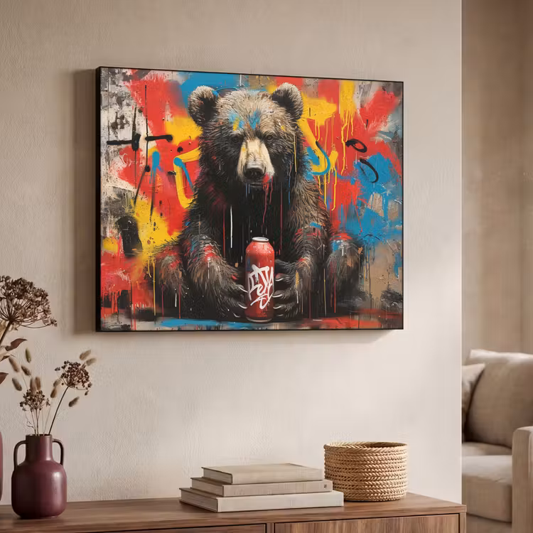 Art Frame - Graffiti - Beer - Dier - Muur - Street art — 7