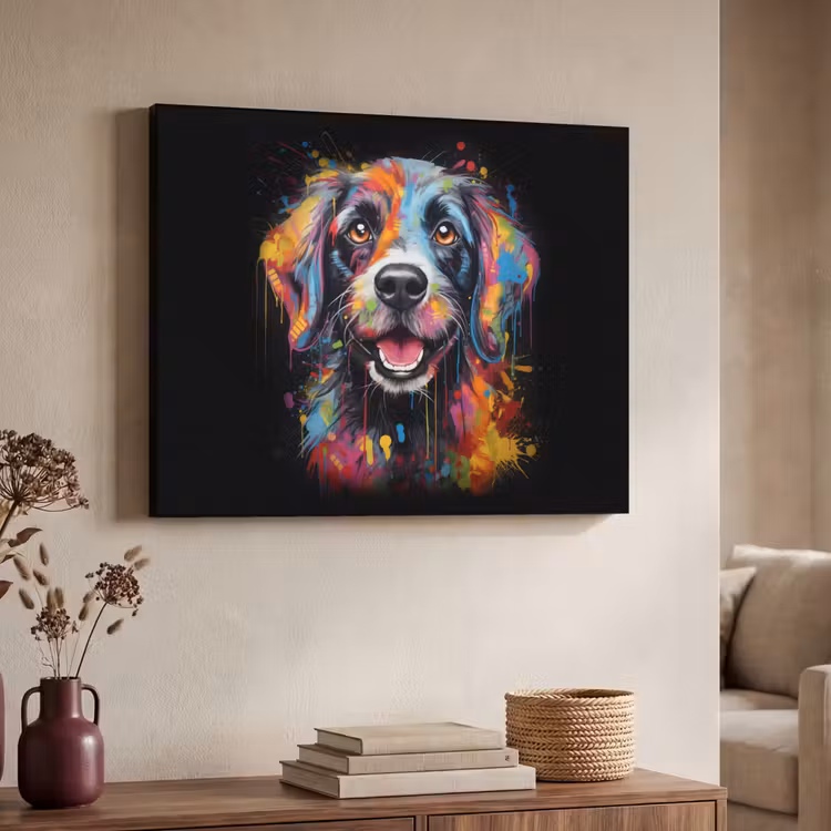 Art Frame - Graffiti - Hond - Zwart - Kleuren — 7