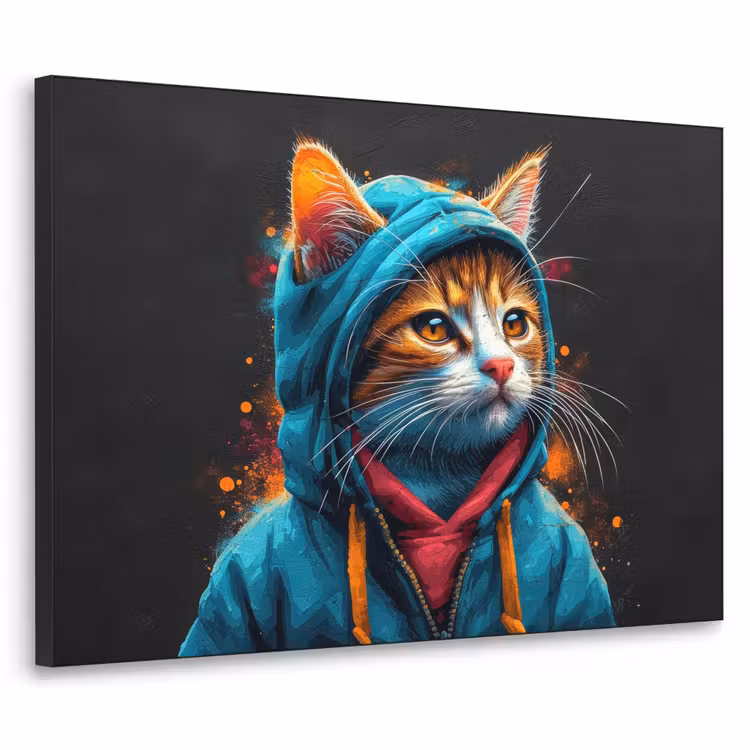 Art Frame - Graffiti - Kat - Zwart - Jas - Street art — 1