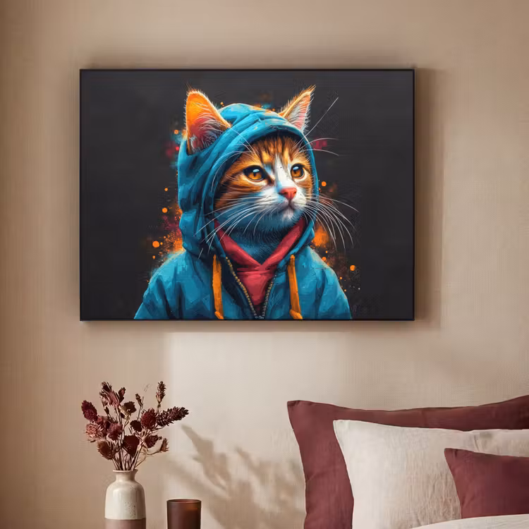 Art Frame - Graffiti - Kat - Zwart - Jas - Street art — 3