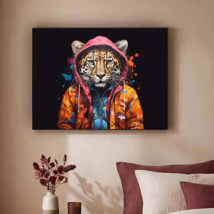 Art Frame - Graffiti - Luipaard - Zwart - Jas — 3