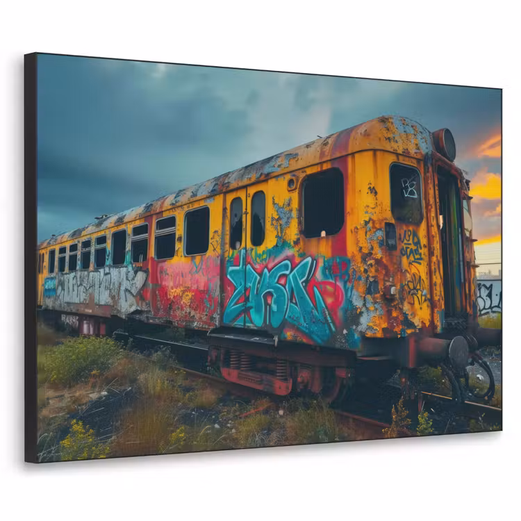 Art Frame - Graffiti - Verlaten trein - Street art — 1