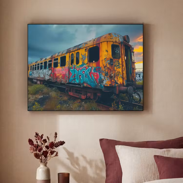 Art Frame - Graffiti - Verlaten trein - Street art — 3