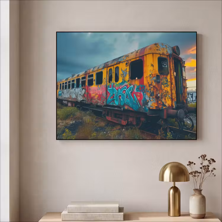 Art Frame - Graffiti - Verlaten trein - Street art — 5