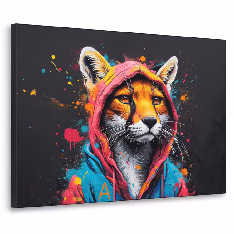 Art Frame - Graffiti - Vos - Jas - Pop art - Dieren — 1