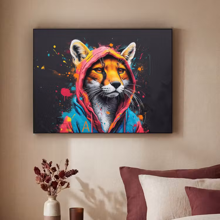 Art Frame - Graffiti - Vos - Jas - Pop art - Dieren — 3