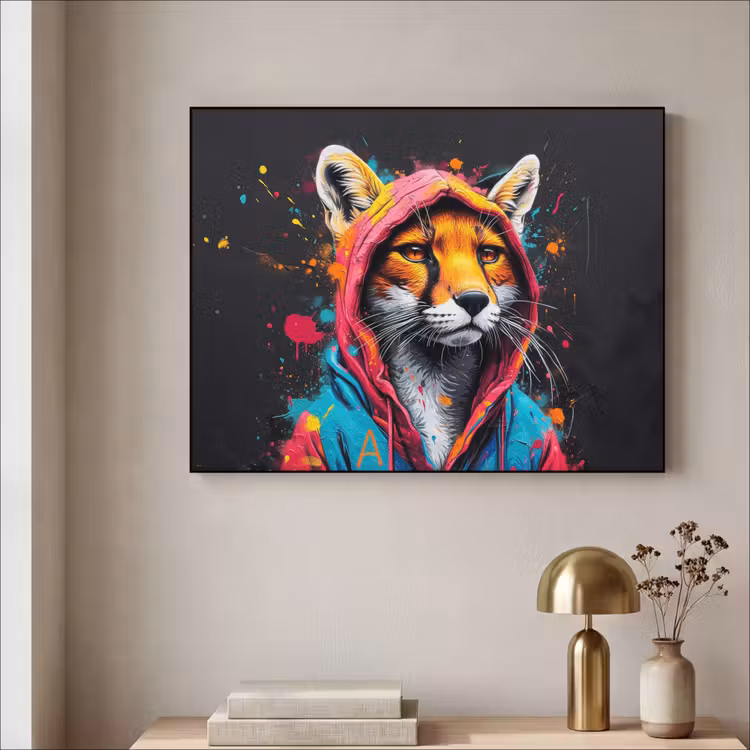 Art Frame - Graffiti - Vos - Jas - Pop art - Dieren — 5