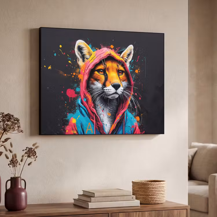 Art Frame - Graffiti - Vos - Jas - Pop art - Dieren — 7