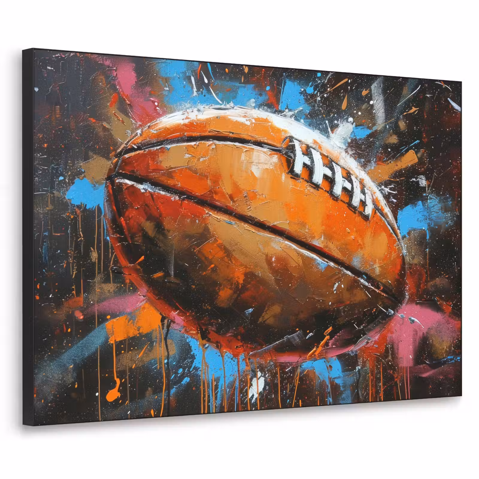 Art Frame - Graffiti - Rugby - Kleurrijk - Rugbybal — 1