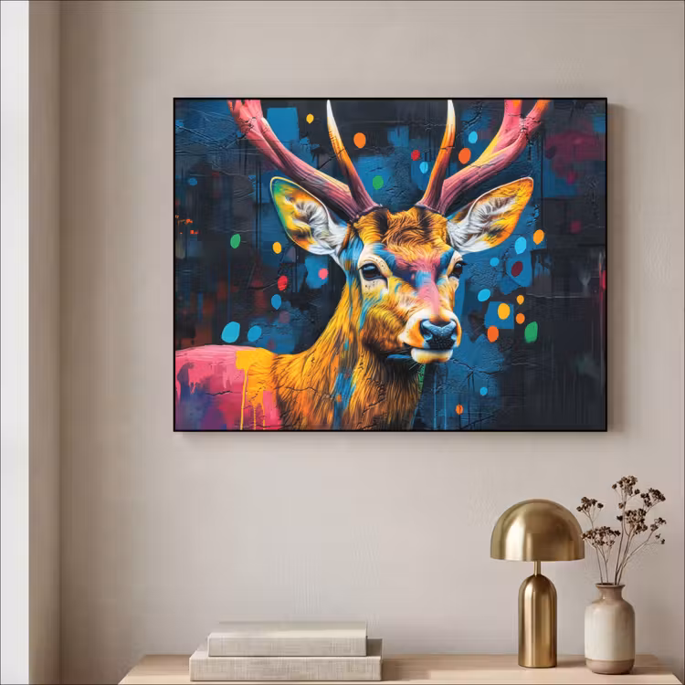 Art Frame - Graffiti - Hert - Dier - Kleurrijk — 5