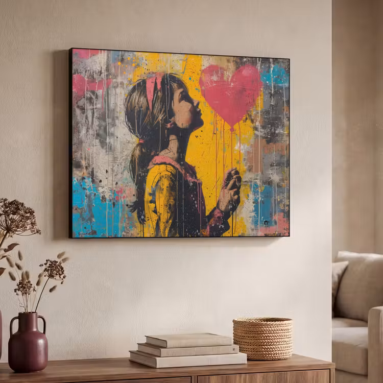 Art Frame - Graffiti - Meisje - Ballon - Street art — 7
