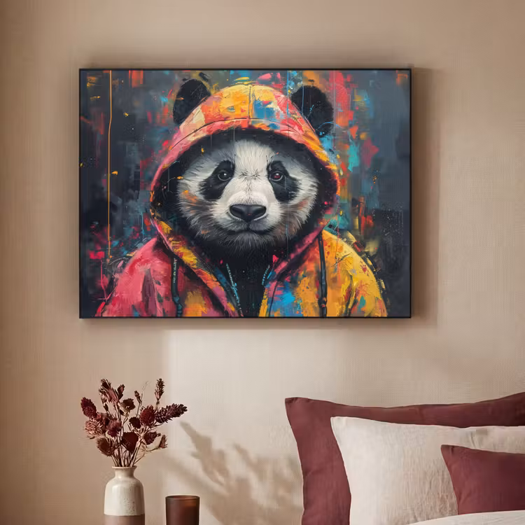 Art Frame - Graffiti - Panda - Jas - Kleurrijk - Street art — 3