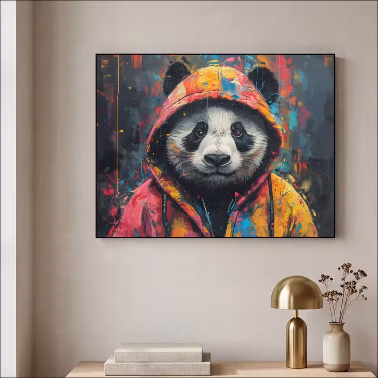 Art Frame - Graffiti - Panda - Jas - Kleurrijk - Street art — 5