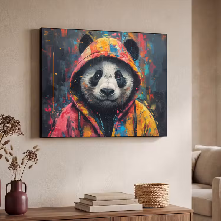 Art Frame - Graffiti - Panda - Jas - Kleurrijk - Street art — 7