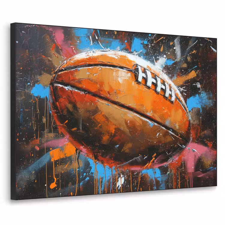 Art Frame - Graffiti - Rugby - Kleurrijk - Rugbybal — 1