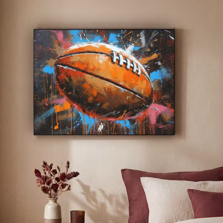 Art Frame - Graffiti - Rugby - Kleurrijk - Rugbybal — 3