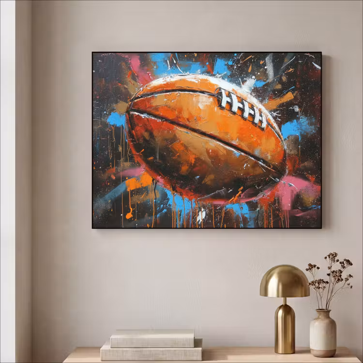 Art Frame - Graffiti - Rugby - Kleurrijk - Rugbybal — 5