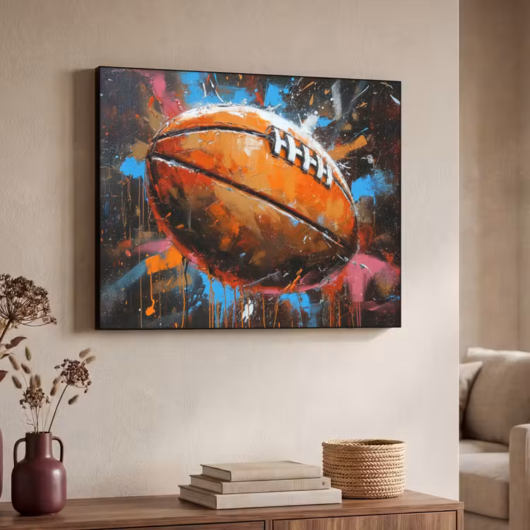 Art Frame - Graffiti - Rugby - Kleurrijk - Rugbybal — 7