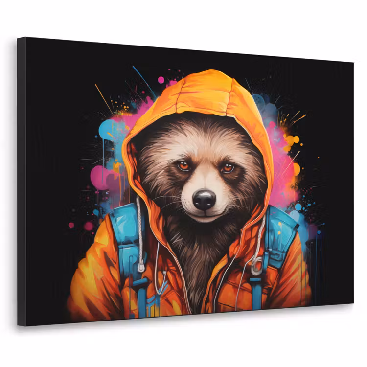 Art Frame - Graffiti - Wasbeer - Jas - Zwart — 1