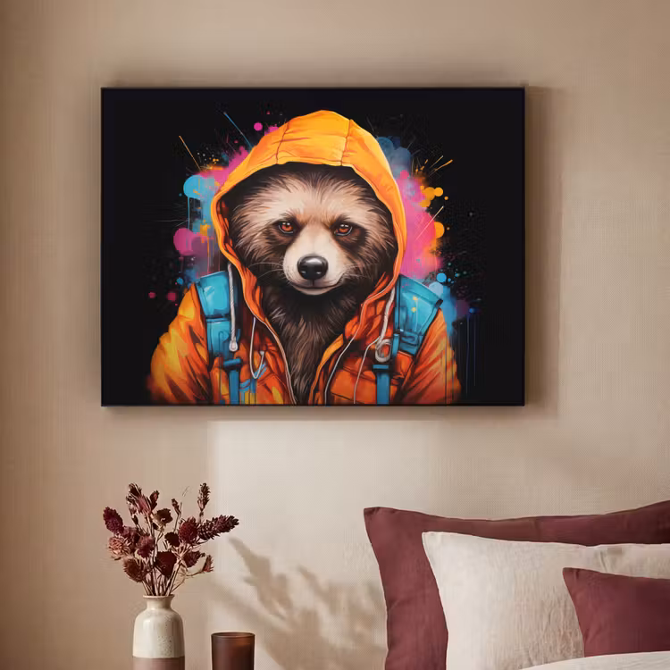 Art Frame - Graffiti - Wasbeer - Jas - Zwart — 3