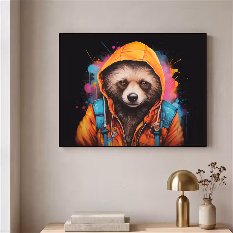 Art Frame - Graffiti - Wasbeer - Jas - Zwart — 5