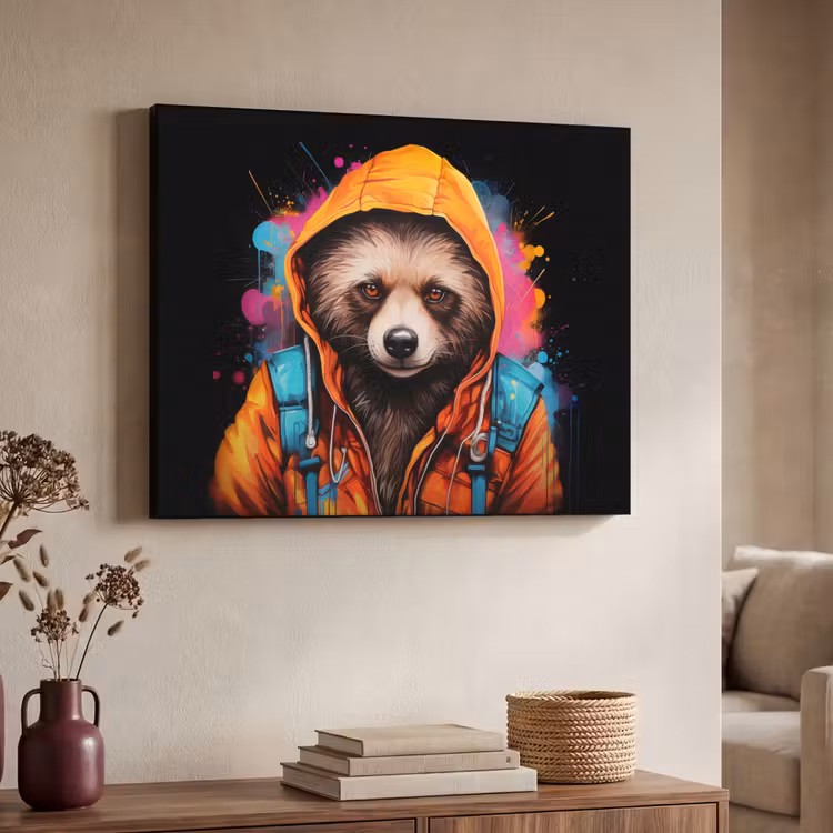 Art Frame - Graffiti - Wasbeer - Jas - Zwart — 7