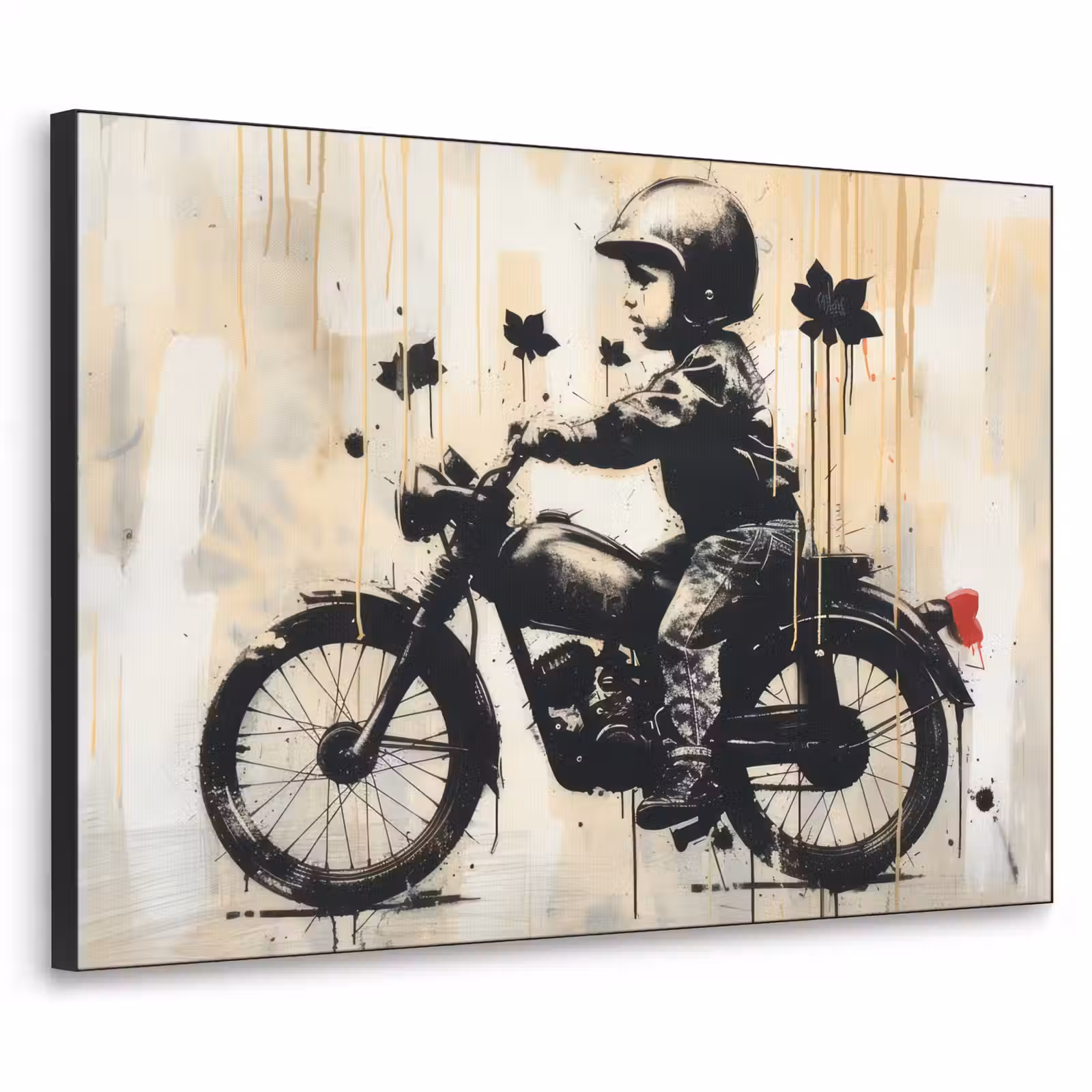 Art Frame - Street art - Motor - Jongen - Graffiti - Banksy Style — 1