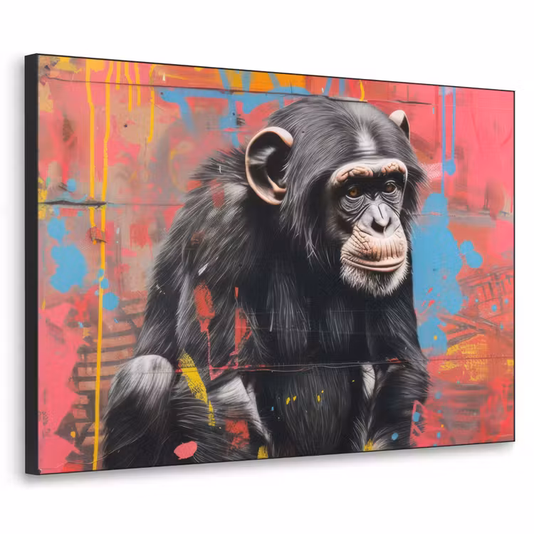 Art Frame - Graffiti - Chimpansee - Aap - Dieren - Street art — 1