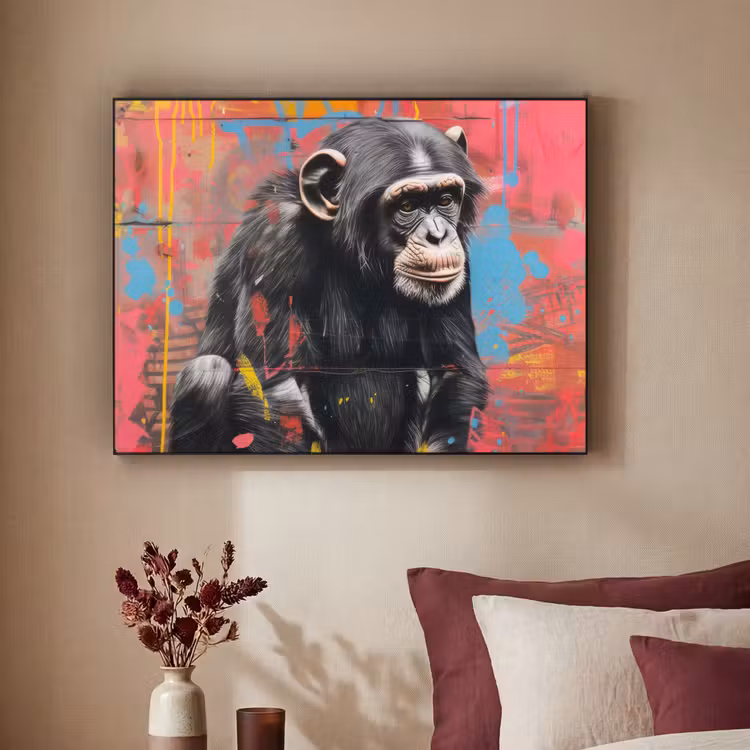 Art Frame - Graffiti - Chimpansee - Aap - Dieren - Street art — 3