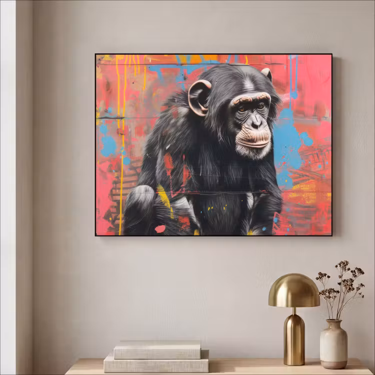 Art Frame - Graffiti - Chimpansee - Aap - Dieren - Street art — 5