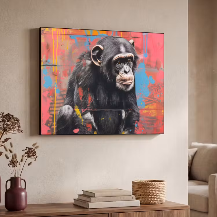 Art Frame - Graffiti - Chimpansee - Aap - Dieren - Street art — 7