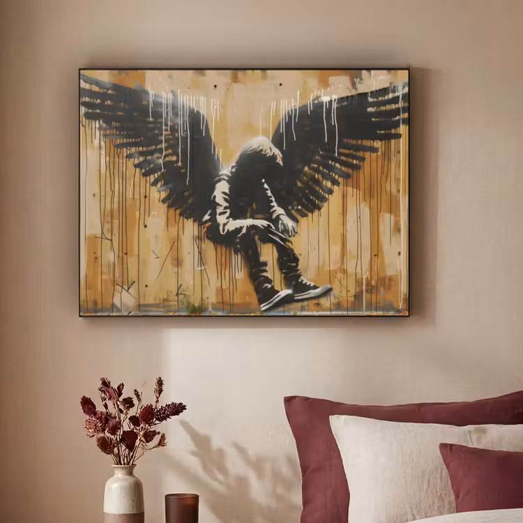 Art Frame - Graffiti - Kunst - Vleugels - Street art - Banksy Style — 3