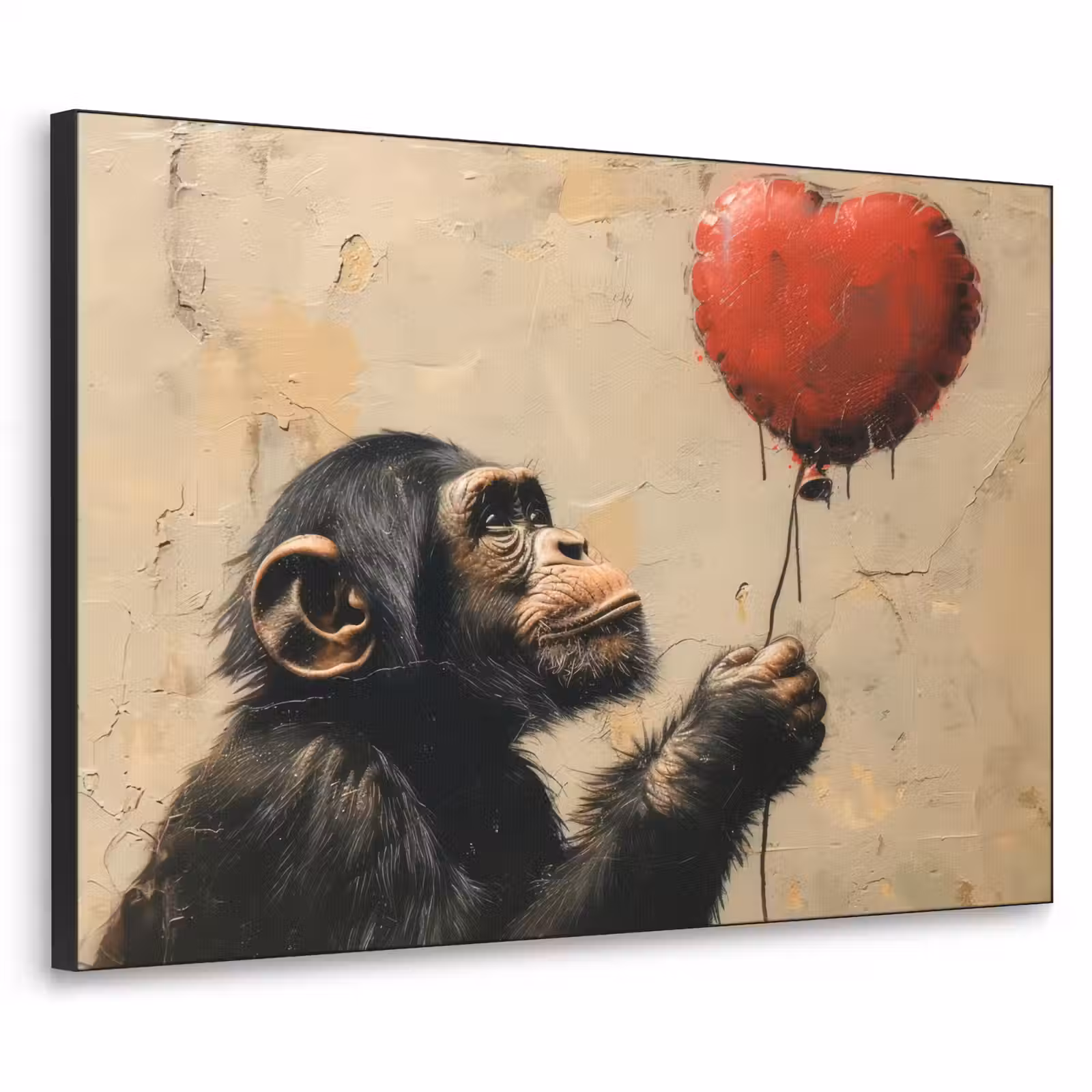 Art Frame - Street art - Chimpansee - Ballon - Graffiti - Banksy Style — 1