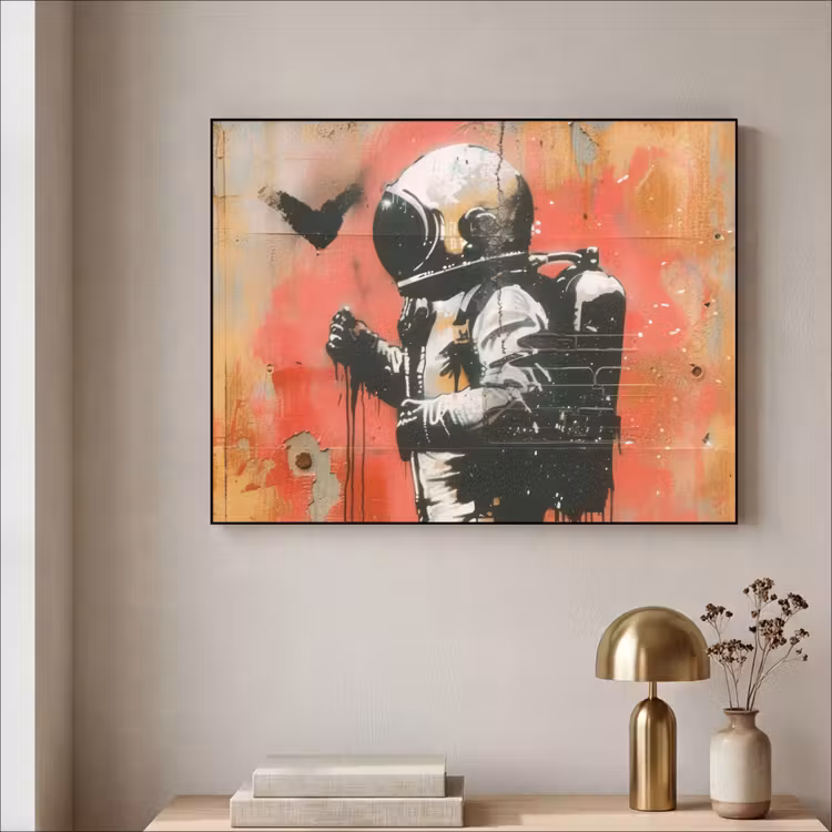 Art Frame - Graffiti - Astronaut - Street art - Ruimte — 5