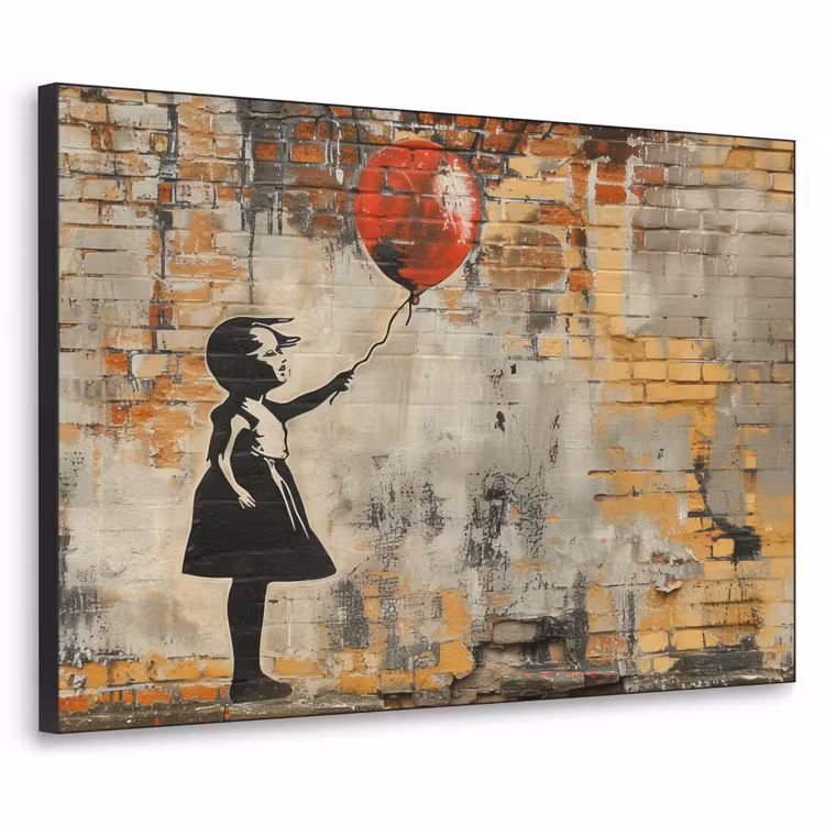 Art Frame - Graffiti - Banksy Style - Meisje met ballon — 1