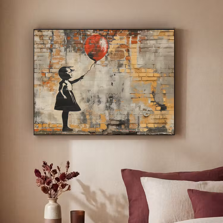 Art Frame - Graffiti - Banksy Style - Meisje met ballon — 3