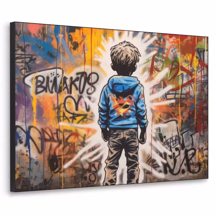 Art Frame - Graffiti - Jongen - Kleuren - Street Art — 1