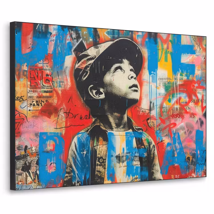 Art Frame - Graffiti - Jongen - Street art - Kleuren — 1