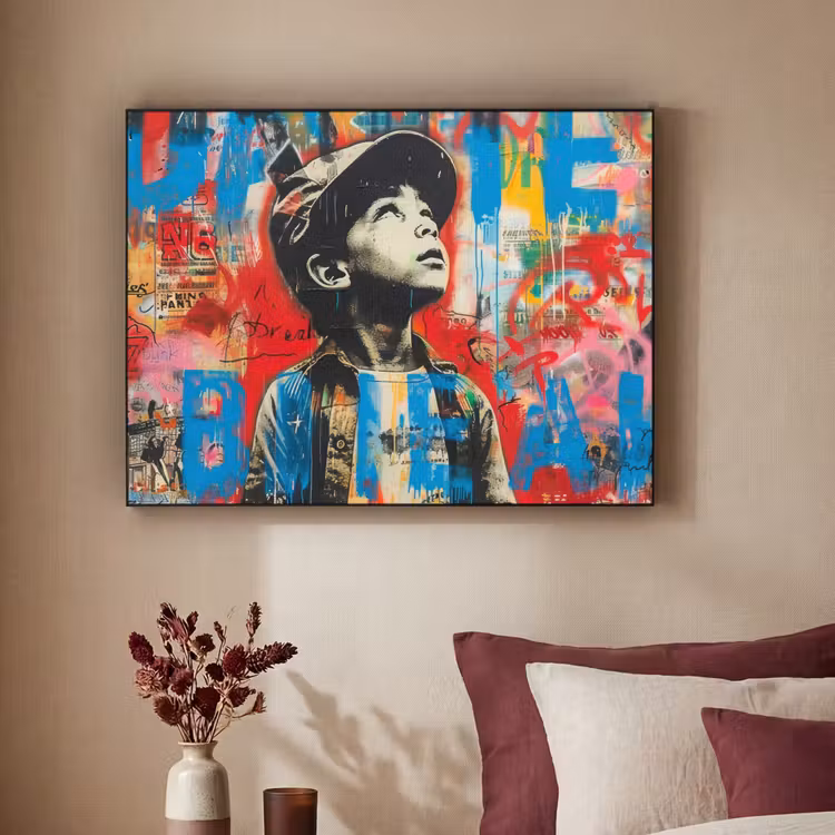 Art Frame - Graffiti - Jongen - Street art - Kleuren — 3