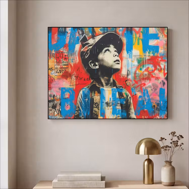 Art Frame - Graffiti - Jongen - Street art - Kleuren — 5