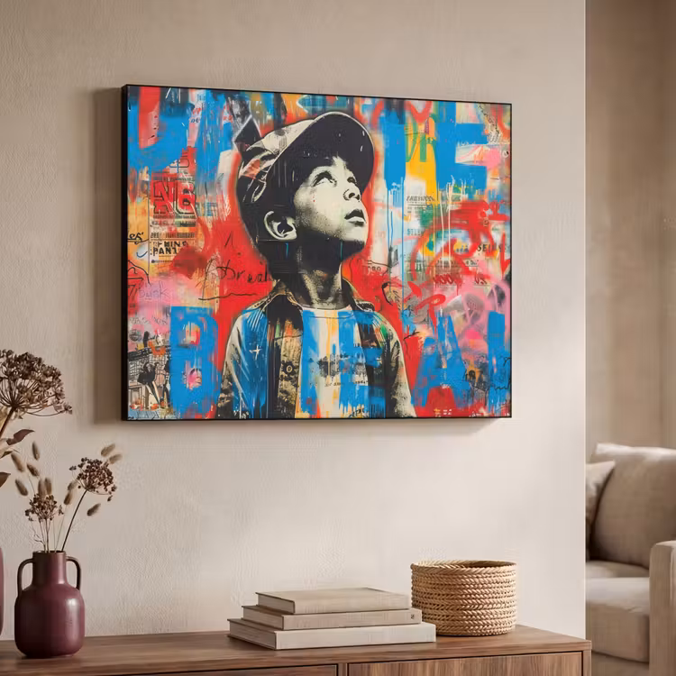 Art Frame - Graffiti - Jongen - Street art - Kleuren — 7