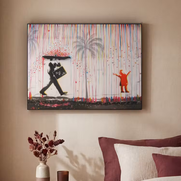Art Frame - Regen - Graffiti - Man - Banksy Style — 3