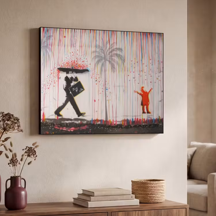 Art Frame - Regen - Graffiti - Man - Banksy Style — 7
