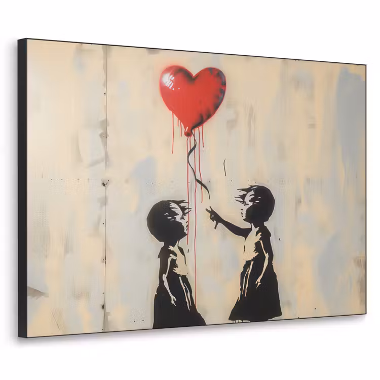 Art Frame - Street art - Banksy - Ballon - Graffiti - Hart — 1